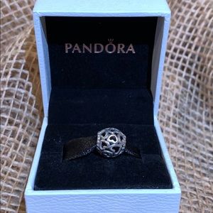 Pandora Silver Heart Spacer Charm (Retired)